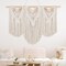 Macrame Woven Wall Hanging, Bohemian Wall Decor Chic Woven Tapestry Handmade Crafts Tassel Lace Hanging Home Decor Perfect for Bedroom Living Room Apartment (Beige)